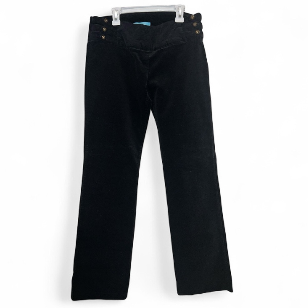 Vintage Marciano Guess Black Velvet Pants Made in France Mid Rise Bootcut Y2K